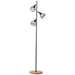 Brilliant Lampada Post Avia Metallo Legna Nero | 380mm - Adatto per 3x E14