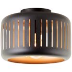 Brilliant Tyas Luce da soffitto Metallo Nero Oro | 270mm - Adatto per 1x E27