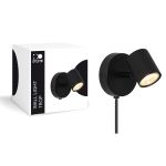 D'Lite Luce Da Parete Trop Metallo Sabbioso Nero | Adatto Per 1x GU10