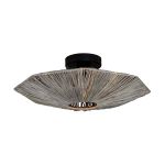 Good&Mojo Luce da soffitto Panama Rattan Grigio | Adatto per 1x E27 