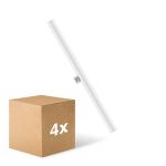 Confezione Multipack 4x Ledvance Ledinestra BASE Tubo LED 6W 640lm - 827 Bianco Molto Caldo | 50cm - Sostitutiva 40W