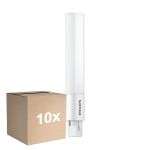 Confezione Multipack 10x Philips CorePro PL-S LED 5W - 840 Bianco Freddo | 2-Pin - Sostitutiva 11W