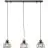 Brilliant Avia Luce Pendente Metallo Legna Nero Legna | Adatto per 3x E27