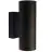 Nordlux Tin Luce Da Parete Metallo Nero Up & Down | Adatto per 2x GU10