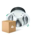 Confezione Multipack 4x Philips Downlight LED Coreline DN142B Aluminium Bianca 19.2W 2300lm 60D - 830 Luce Calda -  | Ritaglio 200mm - IP20 - UGR