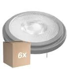 Confezione Multipack 6x Ledvance  SUPERIOR Faretti LED Riflettore G53 AR111 7.4W 450lm 24D - 927 Bianco Molto Caldo | Miglior Resa Cromatica - Dimmerabile - Sostitutiva 50W